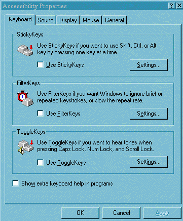 Accessibility Options screen-shot